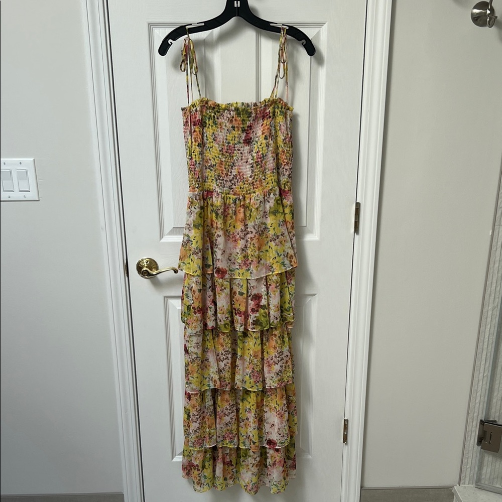 Socialite Pastel Floral Smocked Dress